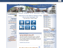 Tablet Screenshot of cityofironmountain.com